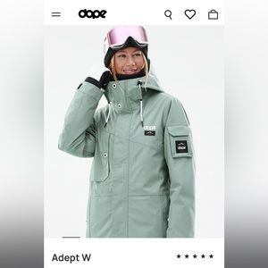 Dope faded green Adept W ski jacket.